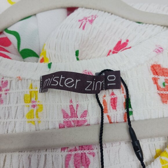 Mister Zimi Abbie Maxi Dress In White Meadow Size 6US/10AUS Floral Print Viscose - Picture 7 of 16